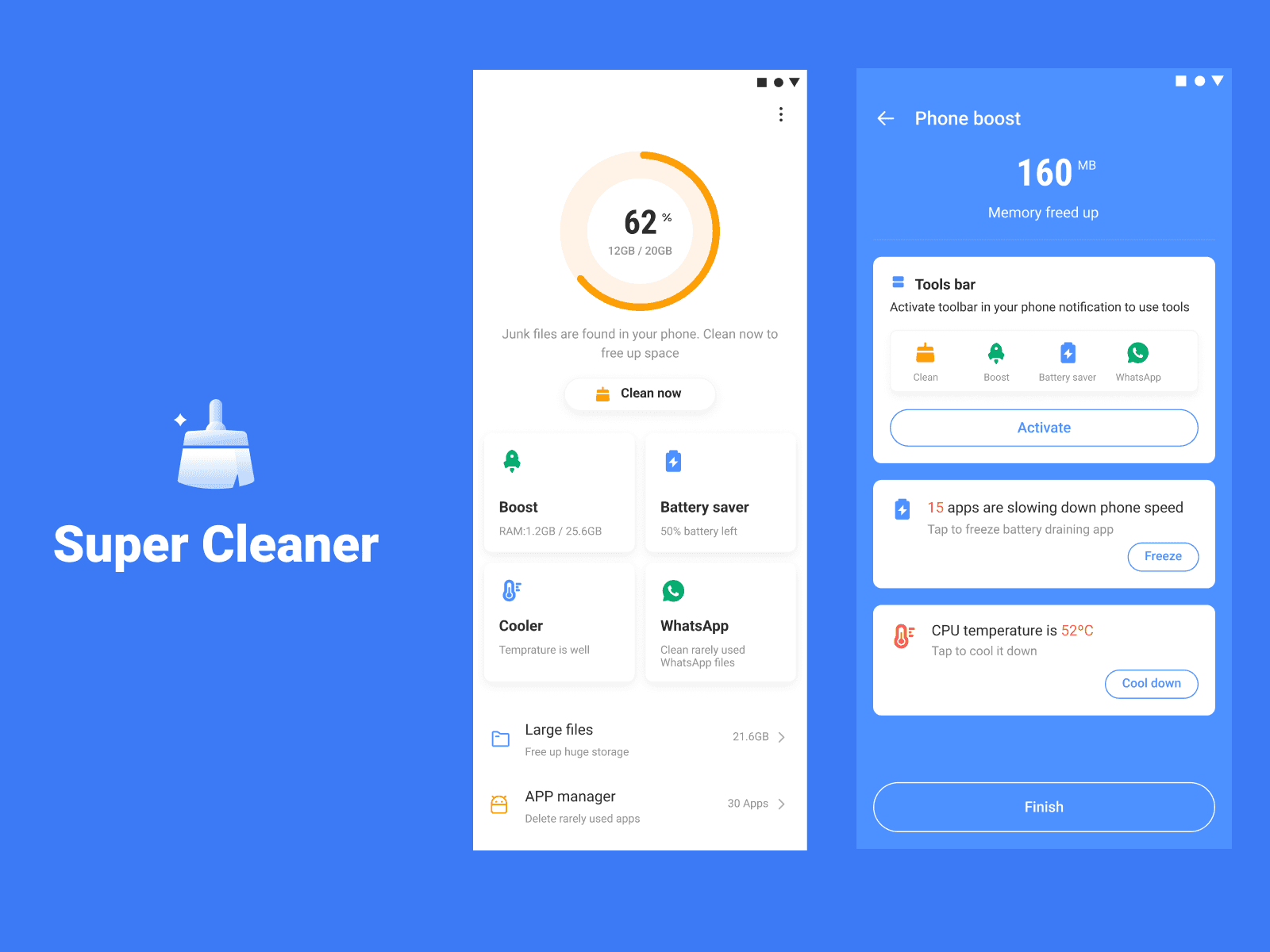Cleaner mobile app project preview